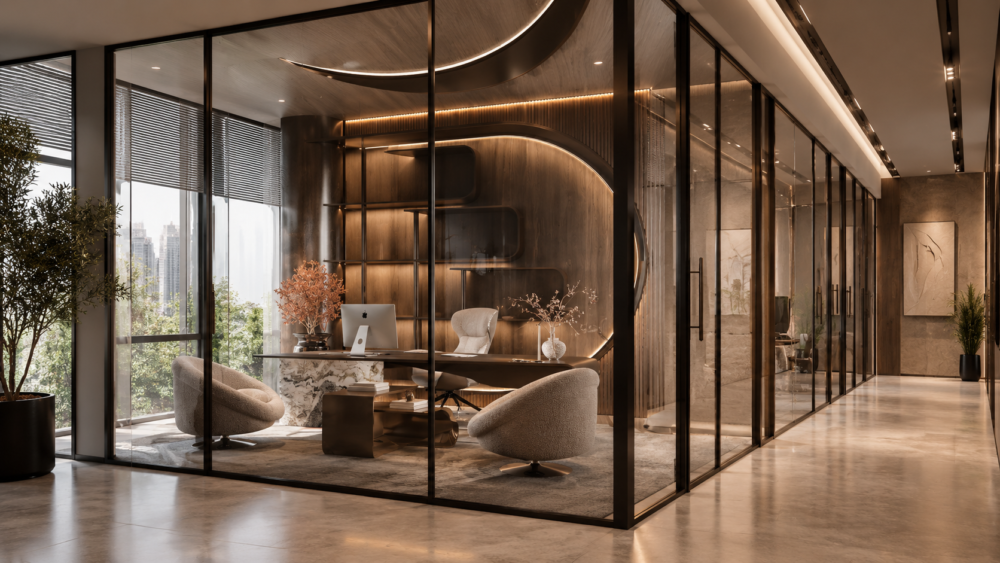 demountable glass partition